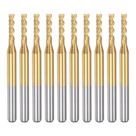 uxcell 10Pcs 3mm Carbide End Mill Engraving Milling Cutter CNC 